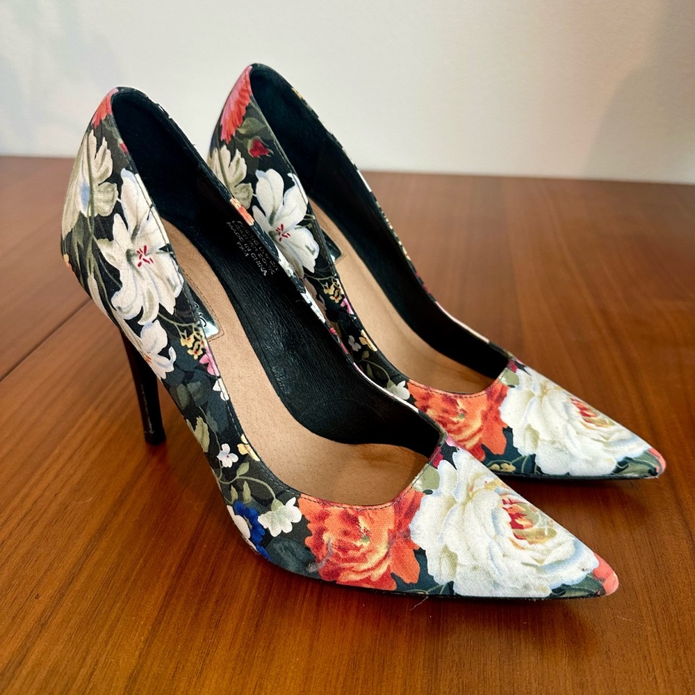 Halogen Floral Print Heels